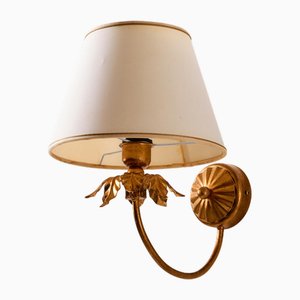 Gold-Painted Wall Lamp, 1970s