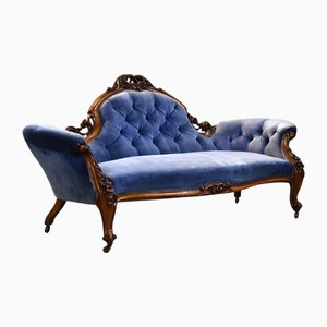 Victorian Walnut Double Ended Sofa, 1880s