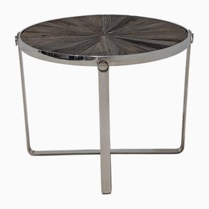 Round Table in Wood and Chrome