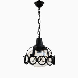 Wrought Iron Pendants, 1960s, Set of 2