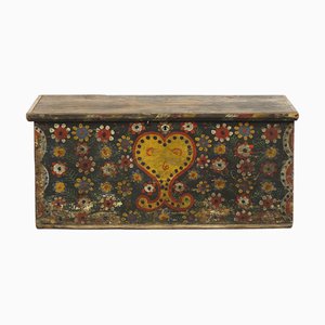 Painted Folk Art Marriage Chest