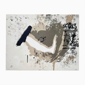 Antoni Tàpies, Black, Gray, and Sienna, 1966, Lithograph