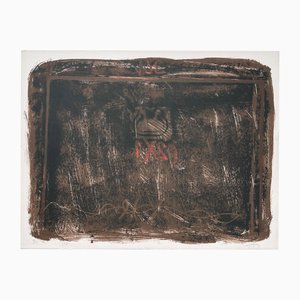 Antoni Tàpies, Black, Sienna, and Red, 1963, Lithograph