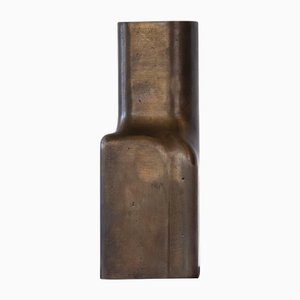 Cast and Patinated Bronze Flos Vase by Eichkorn