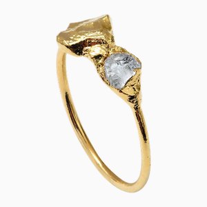 Wonder Sapiens 1 Hand-Sculpted Ring in 24k Gold-Plated Bronze by Marion Fillancq