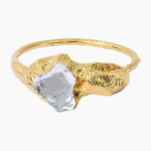 Wonder Sapiens 4 Hand-Sculpted Ring in 24k Gold-Plated Bronze by Marion Fillancq