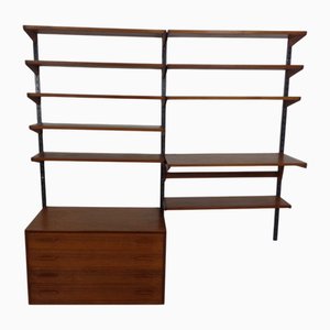 Teak Wandregal von Kai Kristiansen für Feldballes Furniture Factory, 1960er, 14 . Set