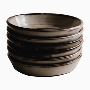 Piatti vintage in ceramica smaltata di Gerard Hoffman, anni '70, set di 6