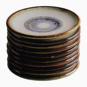 Piatti vintage in ceramica di Vallauris, anni '60, set di 10