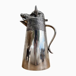 Large Vintage Boars Head Jug by F. Valenti, 1960