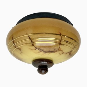 Art Deco Einbauleuchte aus Opalglas, 1930er