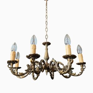 Lampadario vintage a otto braccia, Italia, anni '60