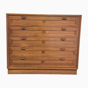 Cajonera sueca Mid-Century moderna de chapa de pino, años 60