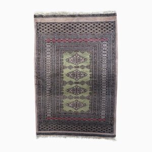 Tappeto Bukhara vintage fatto a mano, Uzbeco, anni '50