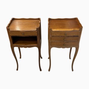 Bedside Tables with Drawers and Niche, 1950s, Set of 2