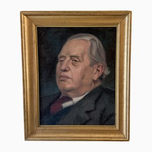 Ritratto dell'attore britannico Charles Laughton, 1950, Olio su tela