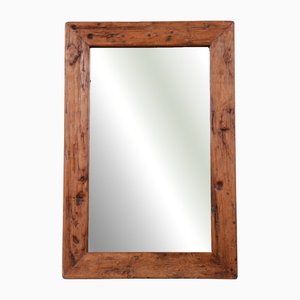 Biedermeier Wall Mirror in Pine, 1870s