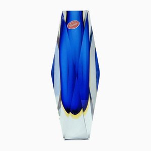 Mid-Century Modern Sommerso Murano Glass Vase by Flavio Poli for Alessandro Mandruzzato, Italy, 1970s