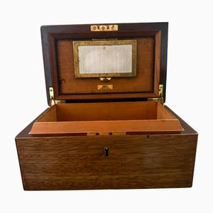 Wooden Cigar Box from Ashleys of London, 1920s