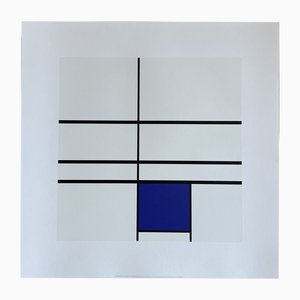 Piet Mondrian, Composición con azul, 1935, Imprimir