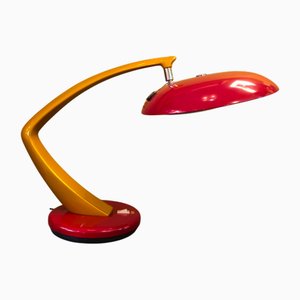 Lampada da tavolo Boomerang vintage in metallo, anni '60