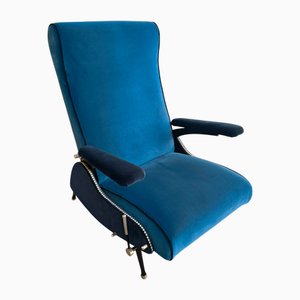 Sedia reclinabile con maniglia, anni '50