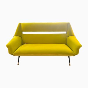 Divano vintage con bottoni di Gigi Radica per Minotti, anni '50