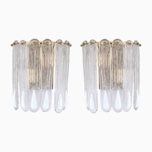 Appliques Murales en Verre de Murano de Mazzega, Italie, 1970s, Set de 2