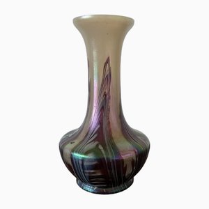 Vaso Bottle Art Nouveau di Johann Loetz Witwe per Loetz Glass, fine XIX secolo