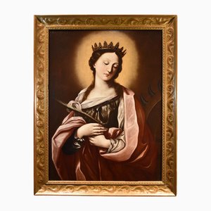 Workshop of Guido Reni, Saint Catherine of Alexandria, 1650, Oil on Canvas, Framed