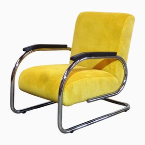 Bauhaus Stuhl mit verchromtem Gestell von Tubax