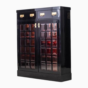 Antique Art Nouveau Glass Cabinet by Friedrich Otto Schmidt, 1890s