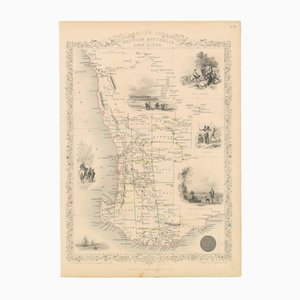 Karte von Westaustralien mit Vignetten, 1800