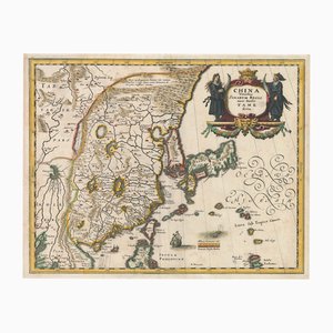 Antike Landkarte von China, 1650er