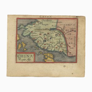 Kleine antike Karte von China, 1500er