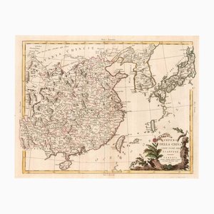 Antike Landkarte von China, 1700er