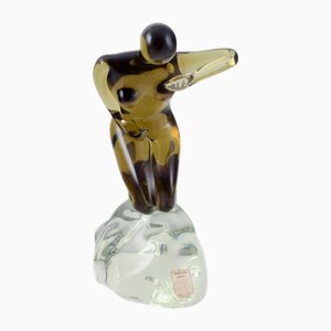 Large Italian Figurine in Art Glass, 1960s