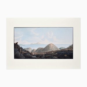 Pietro Fabris, Paysage Campi Phlegraei, Planche XIII, Vue de Capri, Eau-forte