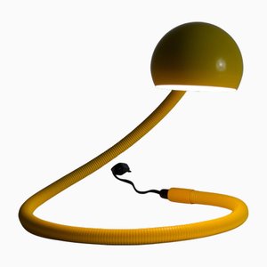 Italian Adjustable Yellow Flex Arm Table Lamp, 1960s