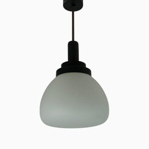 Italienische Mid-Century Hängelampe aus Metall & Glas von Stilnovo, 1960er