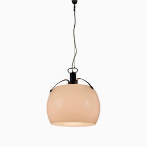 Lámpara colgante blanca de Artemide, años 70