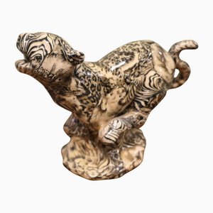 Vintage Patchwork Collage aus Keramik Gepard, 1990