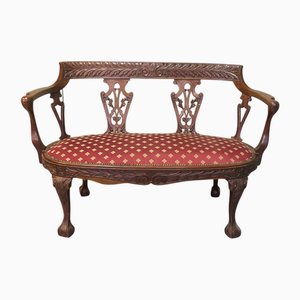 Carved Chinese Chippendale Settee