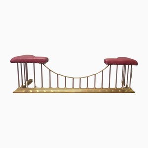 Brass and Steel Club Fender with Leather, 1960