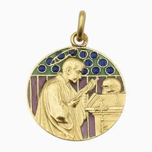 Aloysius De Gonzaga Enamel Pendant