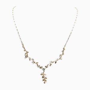 Collier Art Nouveau Aigue-Marine Lierre