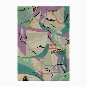 Arazzo vintage con motivo astratto di Aubusson