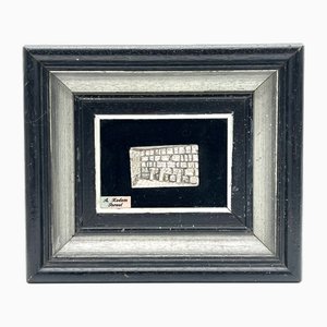 Diorama Klagemauer aus 925 Silber von A. Kedem, Jerusalem, Israel, 1970er