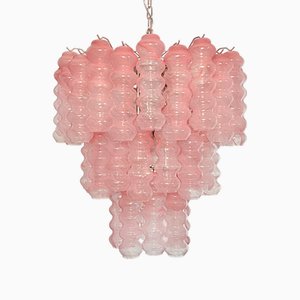 Large Three-Tier Murano Glass Tube Chandelier, 1990s