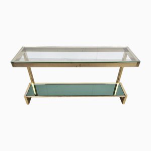Table Console en Or 23 Carats de Belgochrom, 1970s